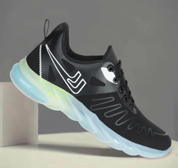 Black_&_Blue_Mesh_Lace-Ups_Running_Shoes_For_Men