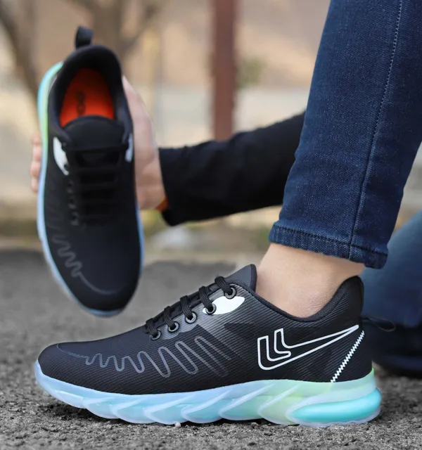 Black_&_Blue_Mesh_Lace-Ups_Running_Shoes_For_Men