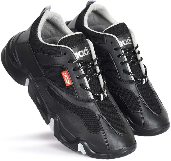 Black_Synthetic_Leather_Lace-Ups_Walking_Shoes_For_Men