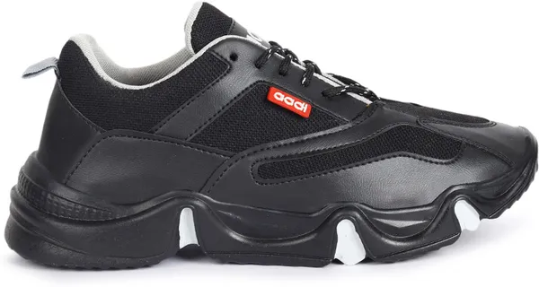Black_Synthetic_Leather_Lace-Ups_Walking_Shoes_For_Men