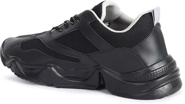 Black_Synthetic_Leather_Lace-Ups_Walking_Shoes_For_Men