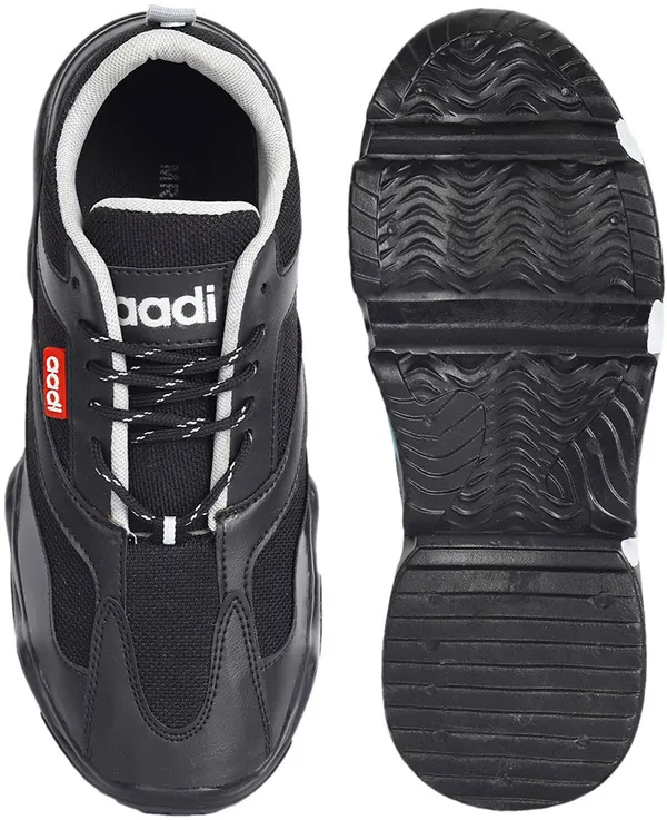 Black_Synthetic_Leather_Lace-Ups_Walking_Shoes_For_Men