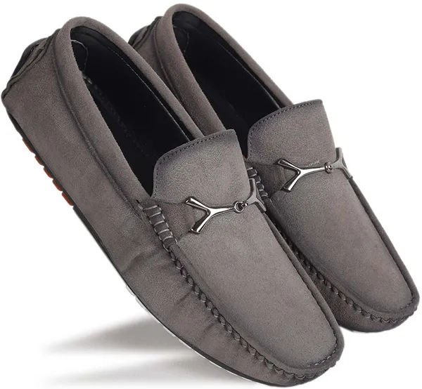 Grey_Suede_Slip-On_Loafers_For_Men