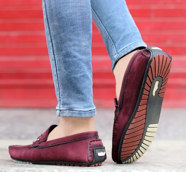 Maroon_Suede_Slip-On_Loafers_For_Men