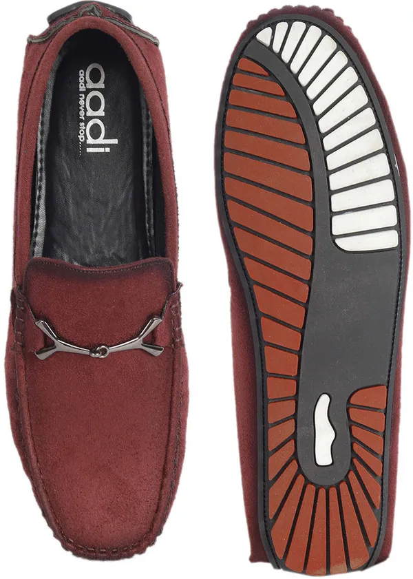 Maroon_Suede_Slip-On_Loafers_For_Men