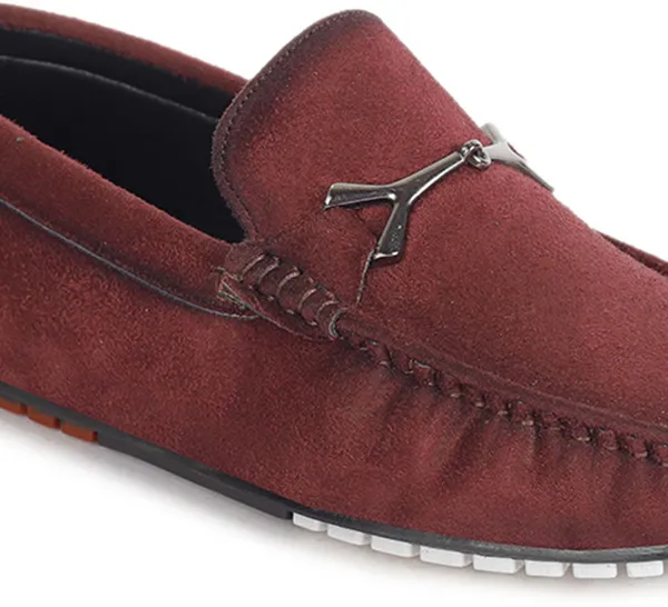 Maroon_Suede_Slip-On_Loafers_For_Men