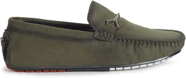Olive_Suede_Slip-On_Loafers_For_Men