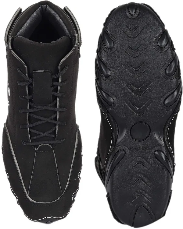 Black_Synthetic_Lace-Ups_Boots_For_Men