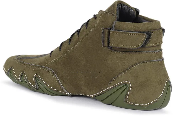Olive_Synthetic_Lace-Ups_Riding_Shoes_For_Men