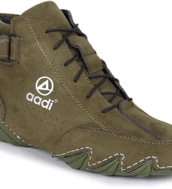 Olive_Synthetic_Lace-Ups_Riding_Shoes_For_Men