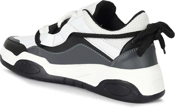 White_Synthetic_Lace-Ups_Sneakers_For_Men