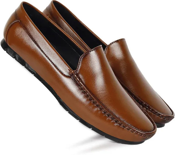 Tan_Synthetic_Slip-On_Loafers_For_Men