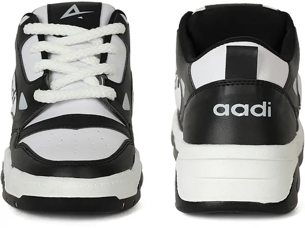 Black_&_White_Synthetic_Lace-Ups_Sneakers_For_Men