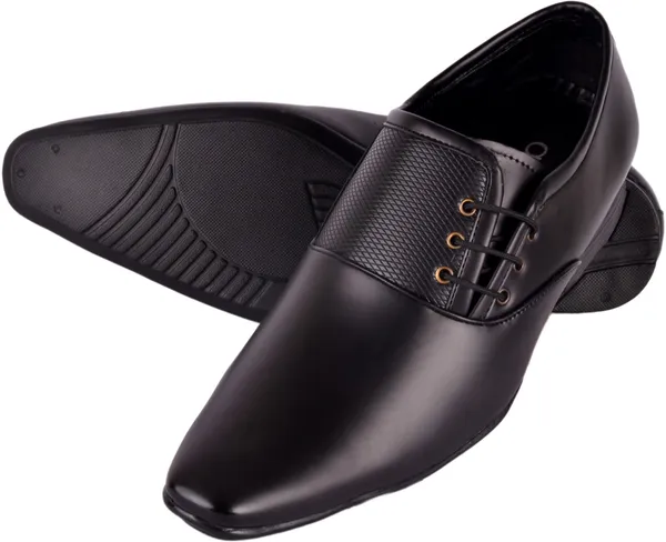 Black_Synthetic_Leather__Walking_Shoes_For_Men