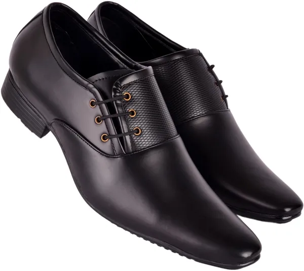 Black_Synthetic_Leather__Walking_Shoes_For_Men