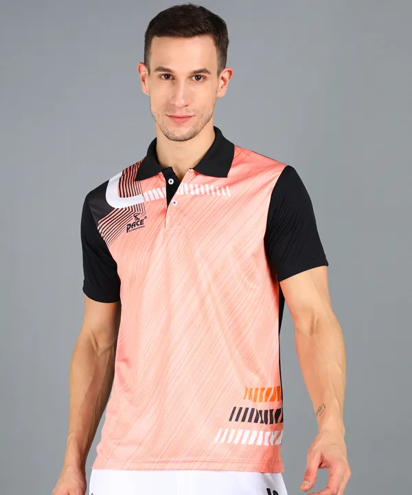 Black_&_Orange_Polo_T-Shirt_For_Men