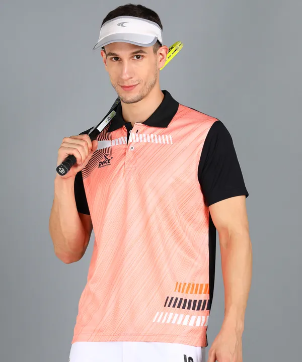 Black_&_Orange_Polo_T-Shirt_For_Men