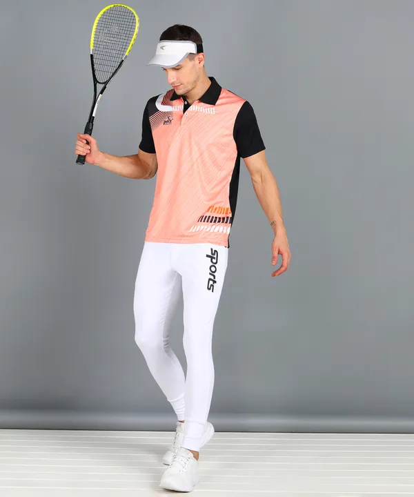 Black_&_Orange_Polo_T-Shirt_For_Men