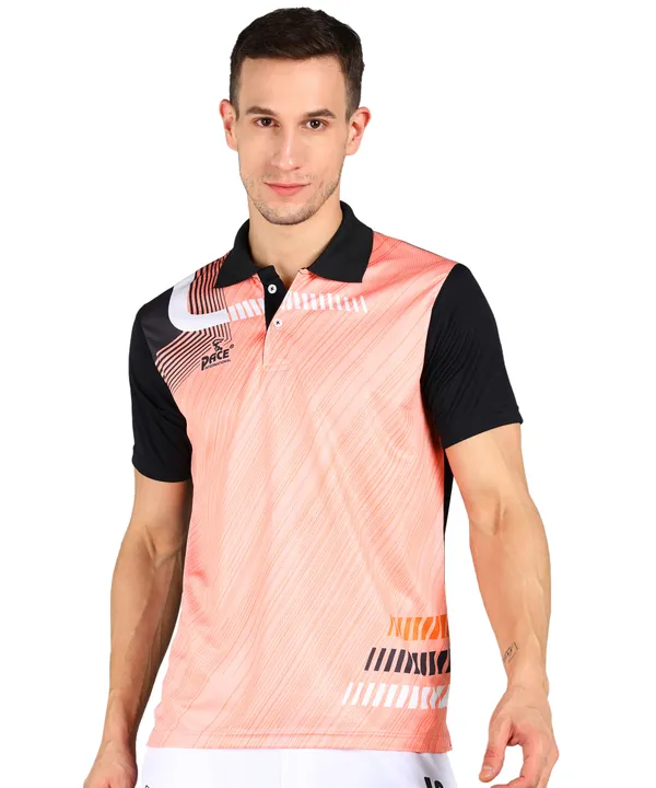 Black_&_Orange_Polo_T-Shirt_For_Men