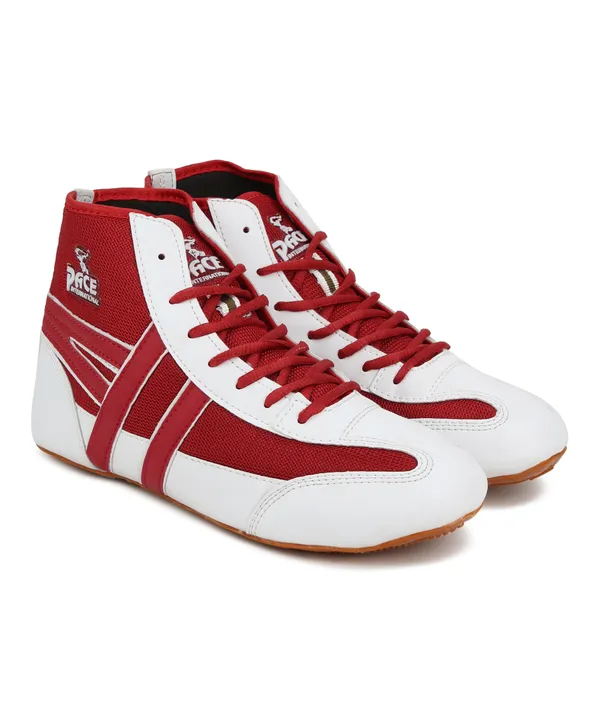 Red_&_White_Sports_Shoes_For_Men