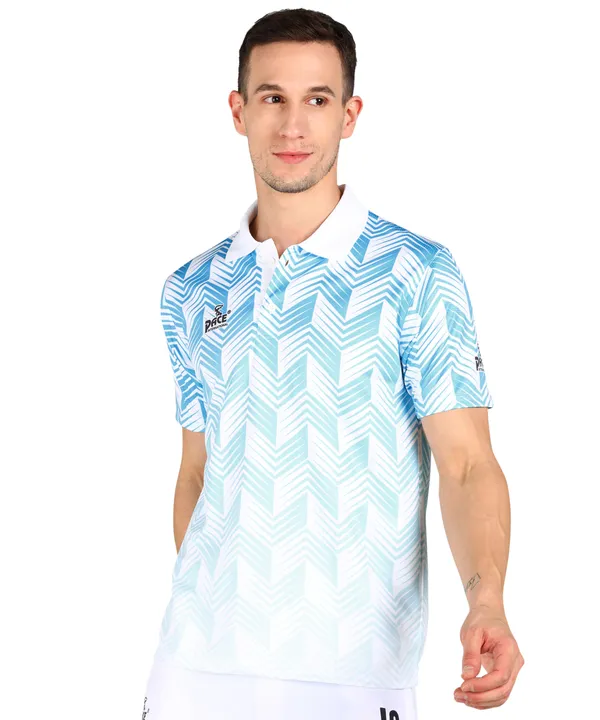 White_&_Firoji_Polo_T-Shirt_For_Men