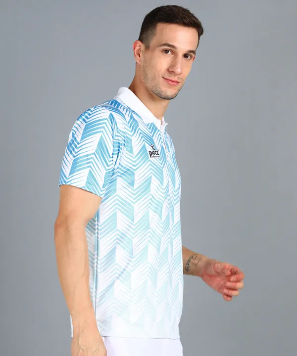 White_&_Firoji_Polo_T-Shirt_For_Men