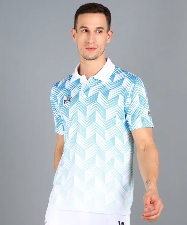 White_&_Firoji_Polo_T-Shirt_For_Men