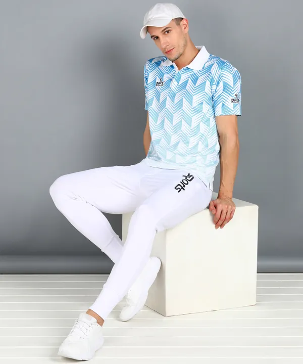 White_&_Firoji_Polo_T-Shirt_For_Men
