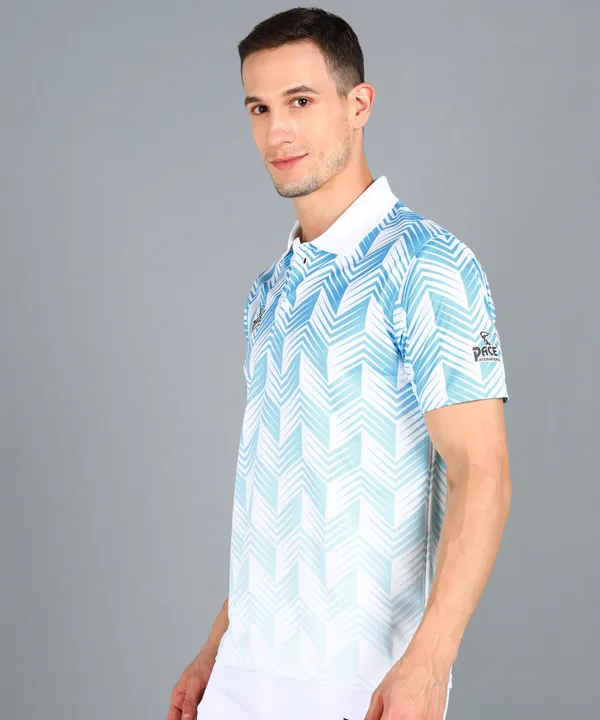 White_&_Firoji_Polo_T-Shirt_For_Men