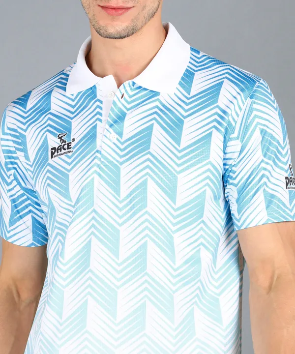White_&_Firoji_Polo_T-Shirt_For_Men