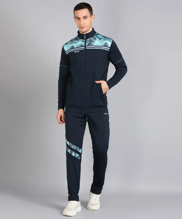 Pace International Navy Blue Printed Track Suit For Men Price in India Buy Pace International Navy Blue Printed Track Suit For Men online at undefined