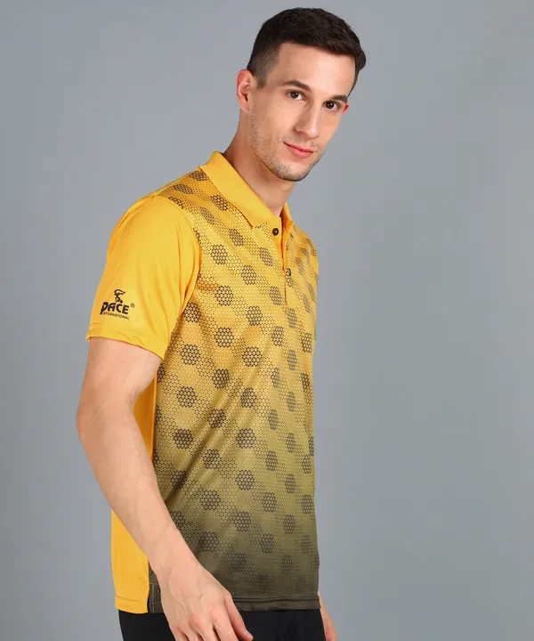 G.Yellow_&_Black_Polo_T-Shirt_For_Men