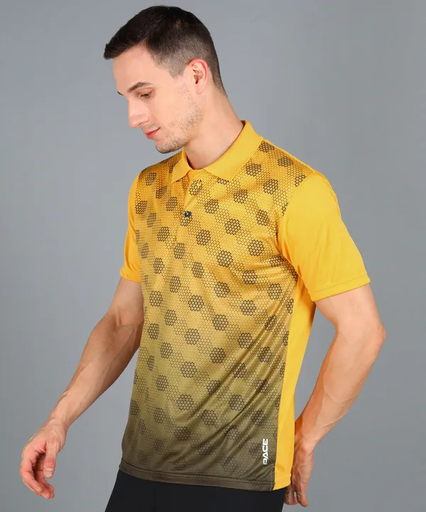 G.Yellow_&_Black_Polo_T-Shirt_For_Men