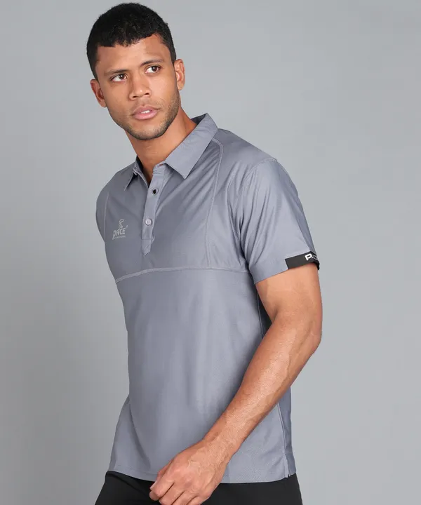 Light_Grey_&_Black_Polo_T-Shirt_For_Men