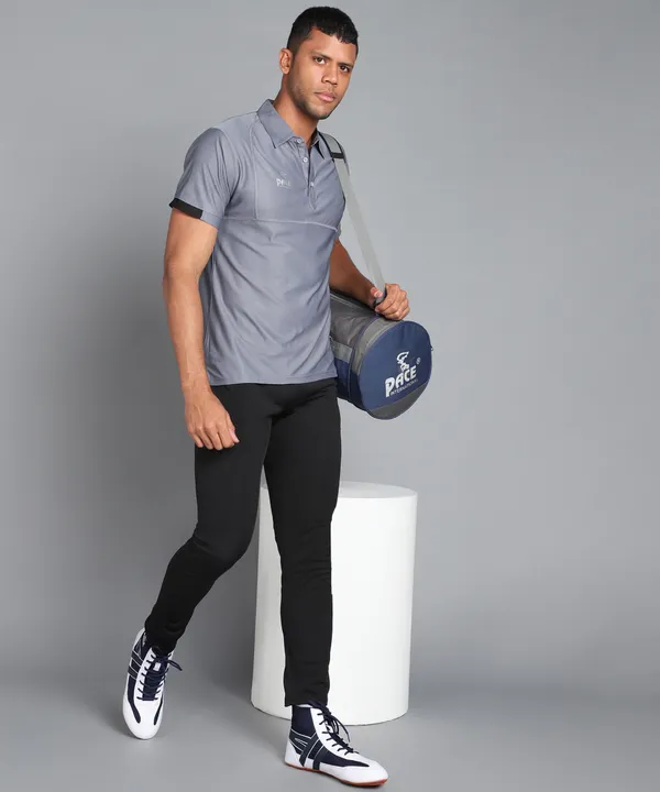 Light_Grey_&_Black_Polo_T-Shirt_For_Men