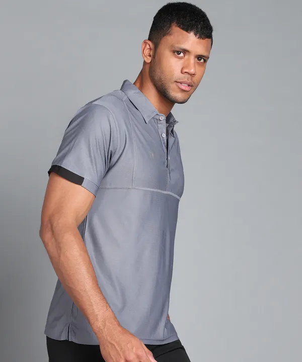 Light_Grey_&_Black_Polo_T-Shirt_For_Men
