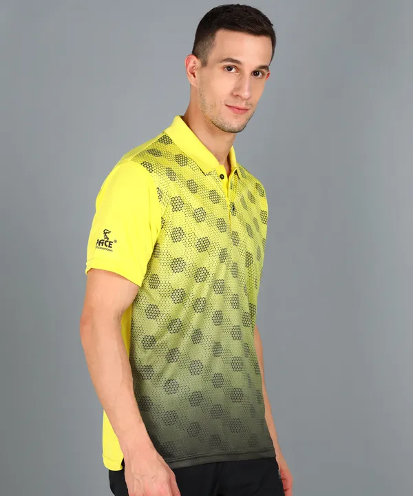 Lemon_&_Black_Polo_T-Shirt_For_Men