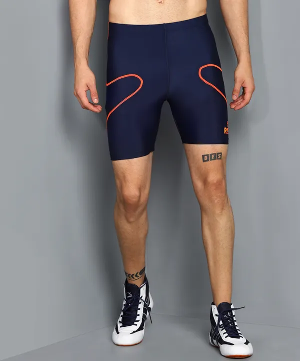 Pace International Navy Blue Orange Compression Tights For Men Price in India Buy Pace International Navy Blue Orange Compression Tights For Men online at undefined