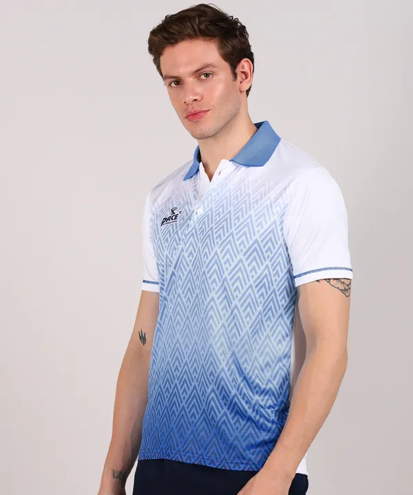 White_&_Firoji_Polo_T-Shirt_For_Men