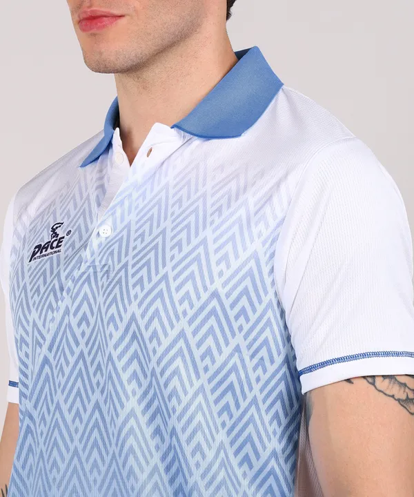 White_&_Firoji_Polo_T-Shirt_For_Men