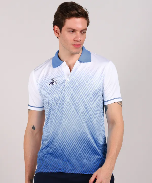 White_&_Firoji_Polo_T-Shirt_For_Men
