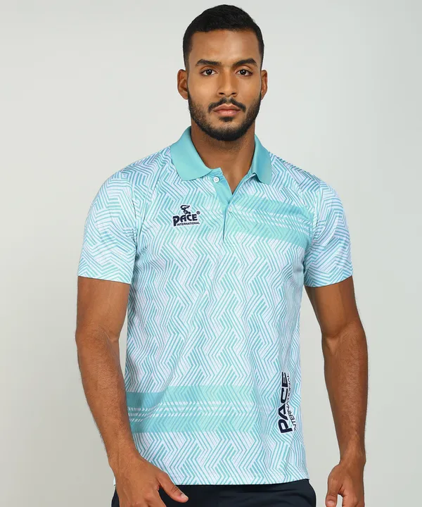 Pace International Pace International Polo Neck Printed T Shirt