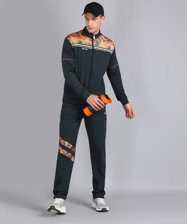 Dark_Grey_&_Orange_Printed_Track_Suit_For_Men
