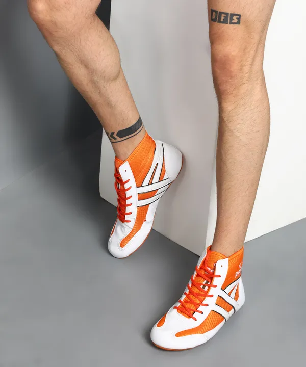 Orange_&__White_Sports_Shoes_For_Men