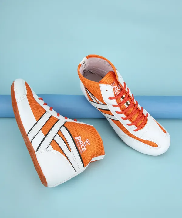Orange_&__White_Sports_Shoes_For_Men