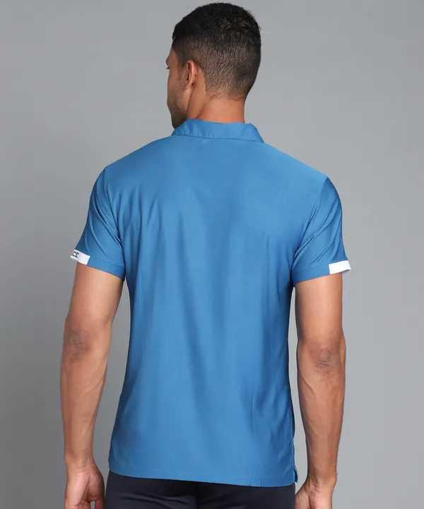 Airforce_Blue_&_White_Polo_T-Shirt_For_Men