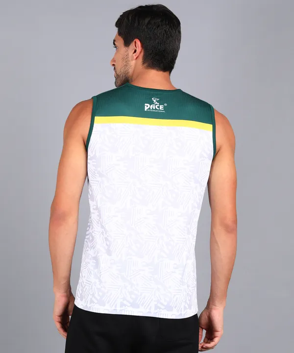 White_&_Green_&_Yellow_Sleeveless_T_Shirt_For_Men