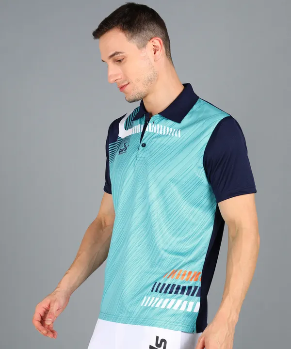 Navy_Blue_&_Firoji_Polo_T-Shirt_For_Men