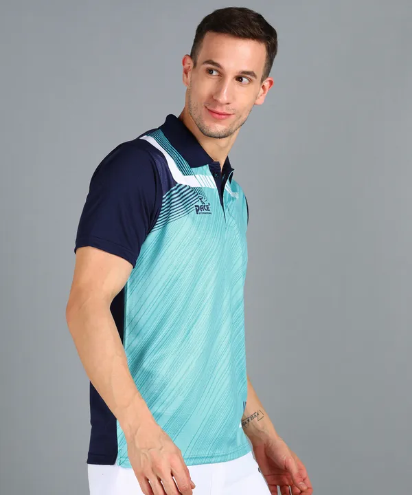 Navy_Blue_&_Firoji_Polo_T-Shirt_For_Men