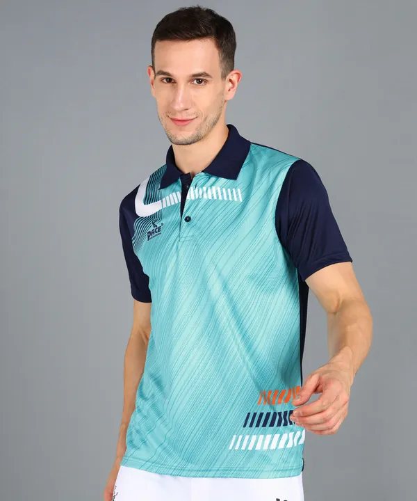 Navy_Blue_&_Firoji_Polo_T-Shirt_For_Men